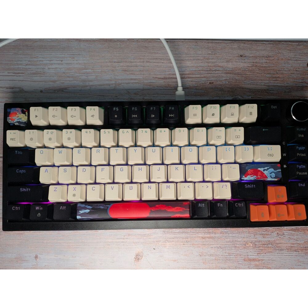 Surmen V400 wired 75% Mechanical Gaming Keyboard - Ukiyo-e Keycaps